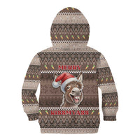 Donkey Christmas Kid Hoodie Merry Kiss My Ass - Wonder Print Shop