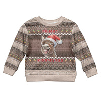 Donkey Christmas Kid Ugly Christmas Sweater Merry Kiss My Ass - Wonder Print Shop