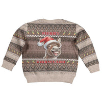 Donkey Christmas Kid Ugly Christmas Sweater Merry Kiss My Ass - Wonder Print Shop