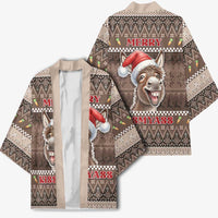 Donkey Christmas Kimono Merry Kiss My Ass - Wonder Print Shop