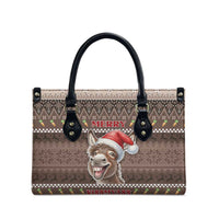 Donkey Christmas Leather Bag Merry Kiss My Ass - Wonder Print Shop