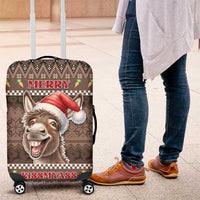Donkey Christmas Luggage Cover Merry Kiss My Ass - Wonder Print Shop