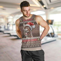 Donkey Christmas Men Tank Top Merry Kiss My Ass - Wonder Print Shop
