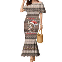 Donkey Christmas Mermaid Dress Merry Kiss My Ass - Wonder Print Shop