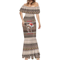 Donkey Christmas Mermaid Dress Merry Kiss My Ass - Wonder Print Shop