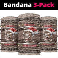 Donkey Christmas Neck Gaiter Merry Kiss My Ass - Wonder Print Shop