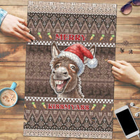 Donkey Christmas Puzzle Merry Kiss My Ass - Wonder Print Shop