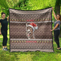 Donkey Christmas Quilt Merry Kiss My Ass - Wonder Print Shop