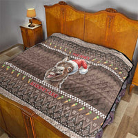 Donkey Christmas Quilt Merry Kiss My Ass - Wonder Print Shop