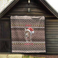 Donkey Christmas Quilt Merry Kiss My Ass - Wonder Print Shop
