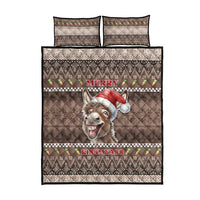 Donkey Christmas Quilt Bed Set Merry Kiss My Ass - Wonder Print Shop