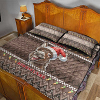 Donkey Christmas Quilt Bed Set Merry Kiss My Ass - Wonder Print Shop