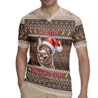 Donkey Christmas Rugby Jersey Merry Kiss My Ass - Wonder Print Shop