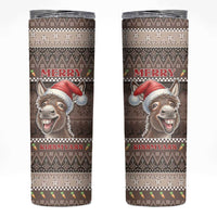 Donkey Christmas Skinny Tumbler Merry Kiss My Ass - Wonder Print Shop