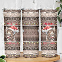 Donkey Christmas Skinny Tumbler Merry Kiss My Ass - Wonder Print Shop