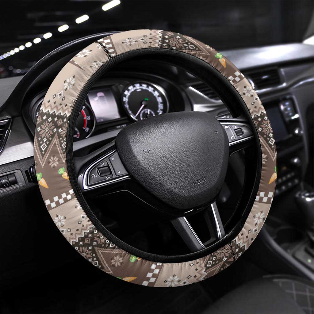 Donkey Christmas Steering Wheel Cover Merry Kiss My Ass - Wonder Print Shop