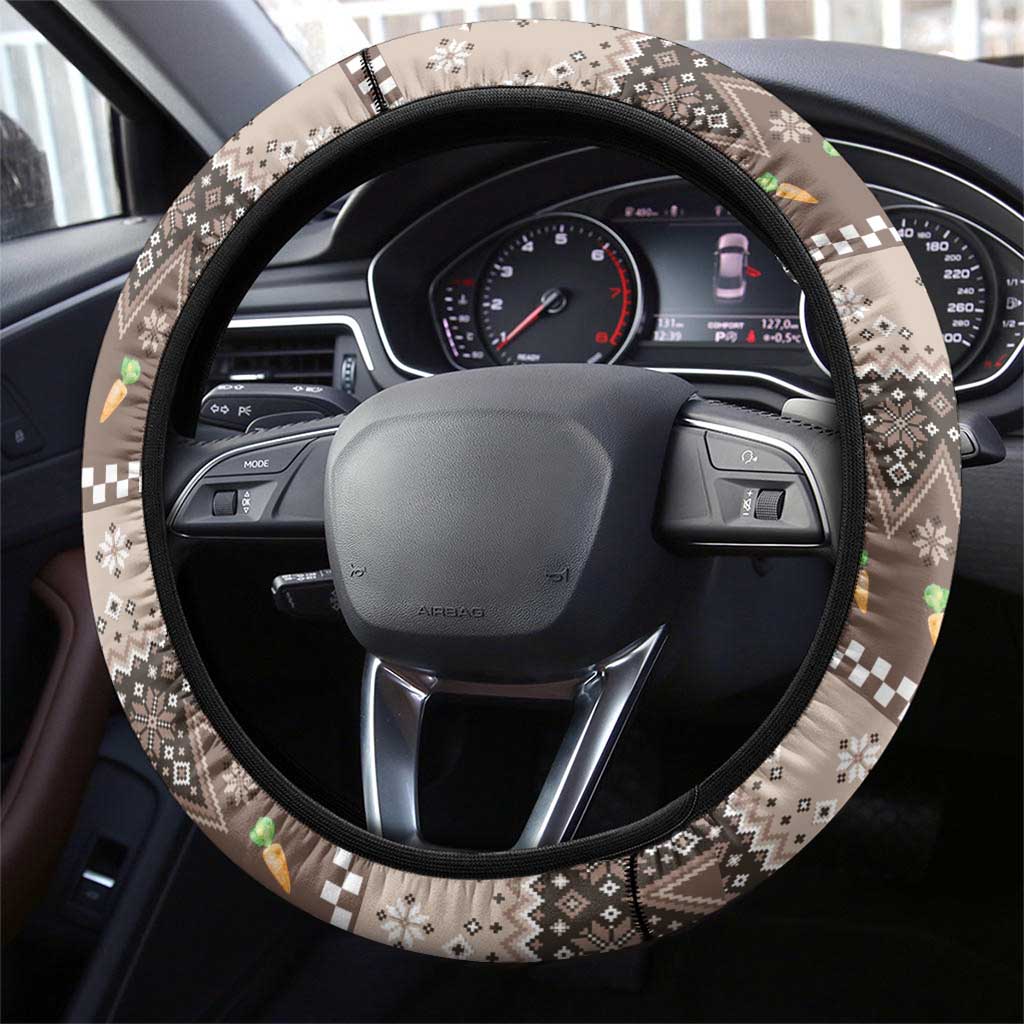 Donkey Christmas Steering Wheel Cover Merry Kiss My Ass - Wonder Print Shop