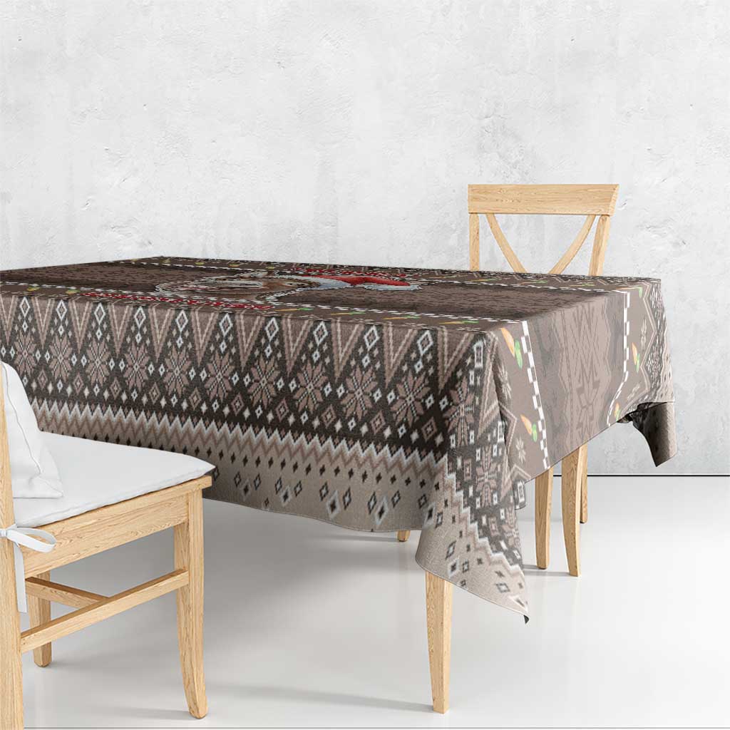 Donkey Christmas Tablecloth Merry Kiss My Ass - Wonder Print Shop