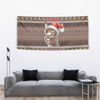 Donkey Christmas Tapestry Merry Kiss My Ass - Wonder Print Shop
