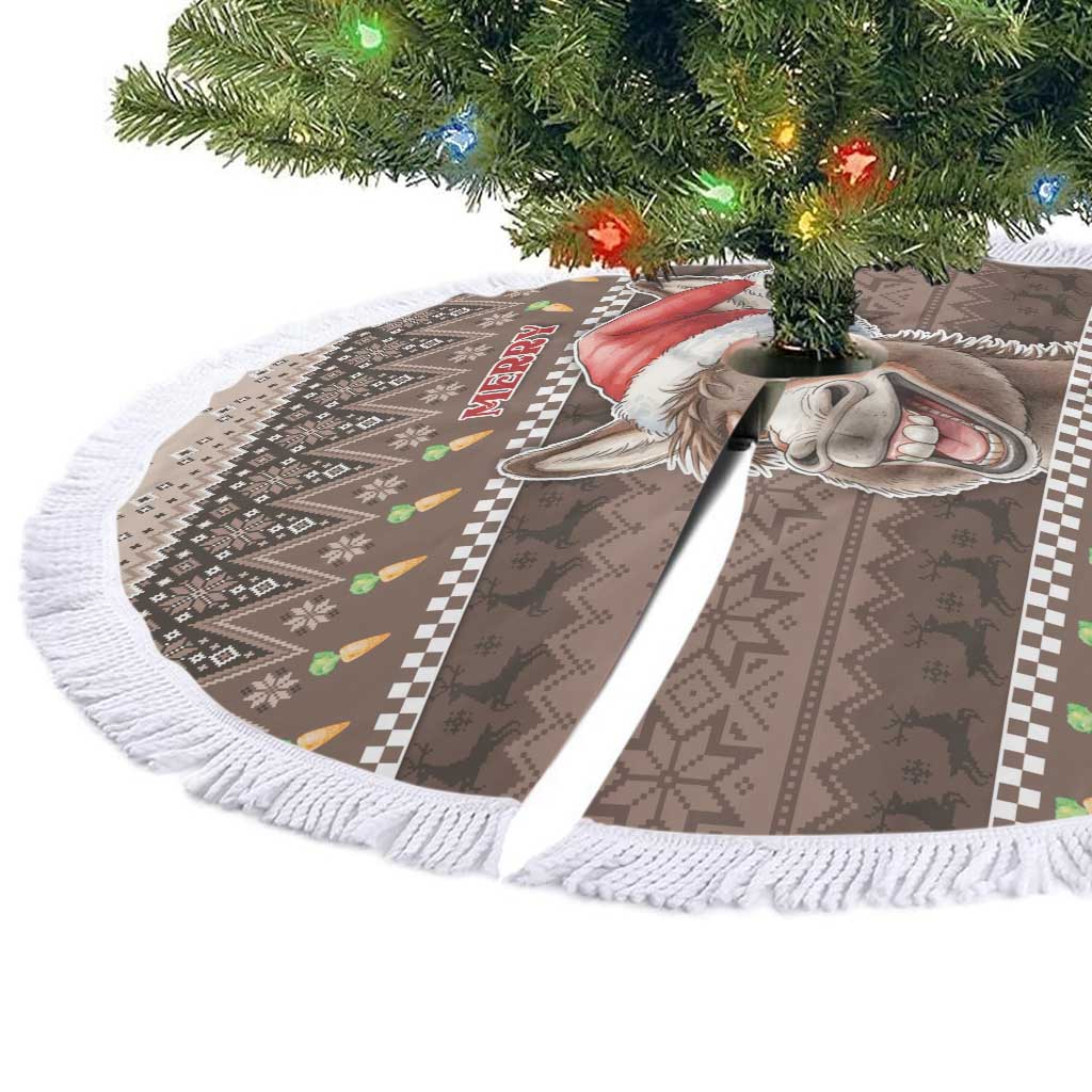 Donkey Christmas Tree Skirt Merry Kiss My Ass - Wonder Print Shop