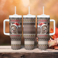 Donkey Christmas Tumbler With Handle Merry Kiss My Ass - Wonder Print Shop