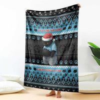 Cat Christmas Blanket It’s Fine I’m Fine Everything Is Fine - Wonder Print Shop