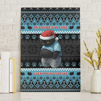 Cat Christmas Canvas Wall Art It’s Fine I’m Fine Everything Is Fine - Wonder Print Shop