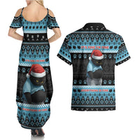 Cat Christmas Couples Matching Summer Maxi Dress and Hawaiian Shirt It’s Fine I’m Fine Everything Is Fine - Wonder Print Shop