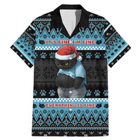 Cat Christmas Family Matching Mermaid Dress and Hawaiian Shirt It’s Fine I’m Fine Everything Is Fine - Wonder Print Shop