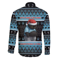 Cat Christmas Family Matching Mermaid Dress and Hawaiian Shirt It’s Fine I’m Fine Everything Is Fine - Wonder Print Shop