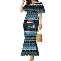 Cat Christmas Family Matching Mermaid Dress and Hawaiian Shirt It’s Fine I’m Fine Everything Is Fine - Wonder Print Shop