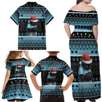Cat Christmas Family Matching Off Shoulder Maxi Dress and Hawaiian Shirt It’s Fine I’m Fine Everything Is Fine - Wonder Print Shop