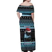 Cat Christmas Family Matching Off Shoulder Maxi Dress and Hawaiian Shirt It’s Fine I’m Fine Everything Is Fine - Wonder Print Shop