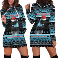 Cat Christmas Hoodie Dress It’s Fine I’m Fine Everything Is Fine - Wonder Print Shop