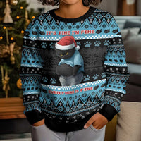 Cat Christmas Kid Ugly Christmas Sweater It’s Fine I’m Fine Everything Is Fine - Wonder Print Shop