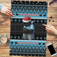 Cat Christmas Puzzle It’s Fine I’m Fine Everything Is Fine - Wonder Print Shop