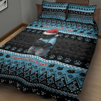 Cat Christmas Quilt Bed Set It’s Fine I’m Fine Everything Is Fine - Wonder Print Shop