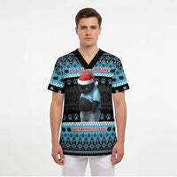 Cat Christmas Scrub Top It’s Fine I’m Fine Everything Is Fine - Wonder Print Shop