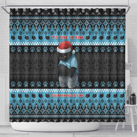 Cat Christmas Shower Curtain It’s Fine I’m Fine Everything Is Fine - Wonder Print Shop