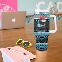 Cat Christmas Tumbler With Handle It’s Fine I’m Fine Everything Is Fine - Wonder Print Shop