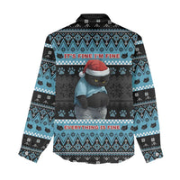 Cat Christmas Women Casual Shirt It’s Fine I’m Fine Everything Is Fine - Wonder Print Shop