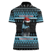 Cat Christmas Women Polo Shirt It’s Fine I’m Fine Everything Is Fine - Wonder Print Shop