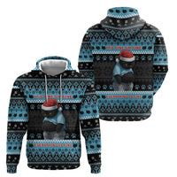 Cat Christmas Zip Hoodie It’s Fine I’m Fine Everything Is Fine - Wonder Print Shop