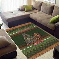 Book Lovers Christmas Area Rug Gingerbread With Xmas Book Tree - Wonder Print Shop