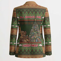 Book Lovers Christmas Blazer Gingerbread With Xmas Book Tree - Wonder Print Shop