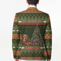 Book Lovers Christmas Blazer Gingerbread With Xmas Book Tree - Wonder Print Shop