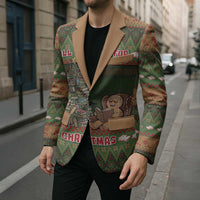 Book Lovers Christmas Blazer Gingerbread With Xmas Book Tree - Wonder Print Shop