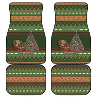 Book Lovers Christmas Car Mats Gingerbread With Xmas Book Tree - Wonder Print Shop