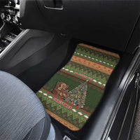 Book Lovers Christmas Car Mats Gingerbread With Xmas Book Tree - Wonder Print Shop