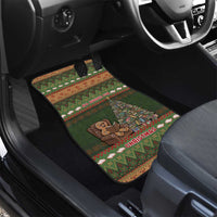 Book Lovers Christmas Car Mats Gingerbread With Xmas Book Tree - Wonder Print Shop